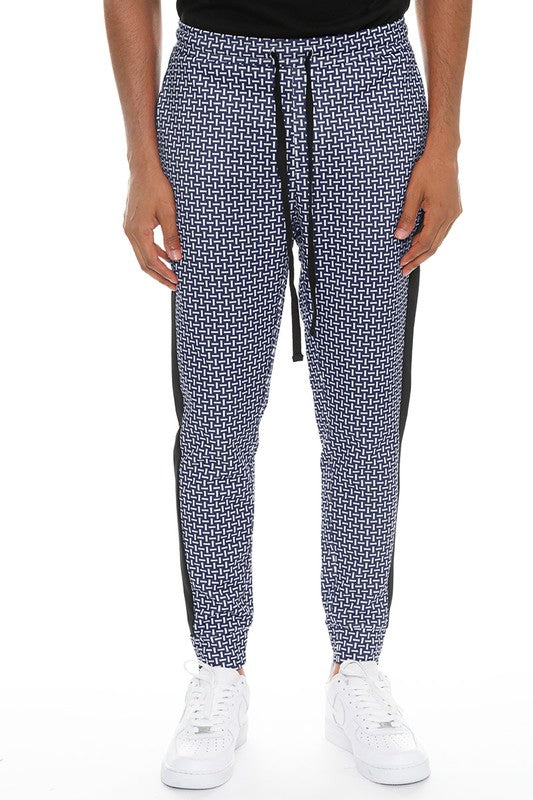 TCF Patterned Sweatpants with Side Stripe