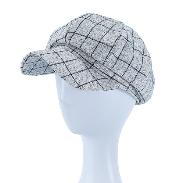 CHECKER NEWSBOY HAT