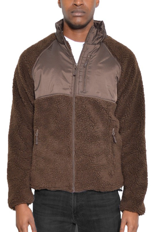 TCF FULL ZIP SHERPA FLEECE JACKET