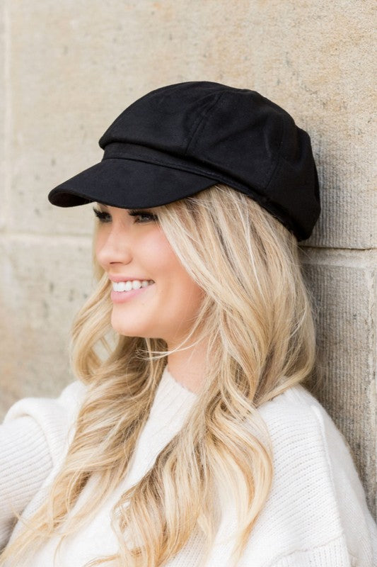 Thunder Chick Fitness Suede Newsboy Cap