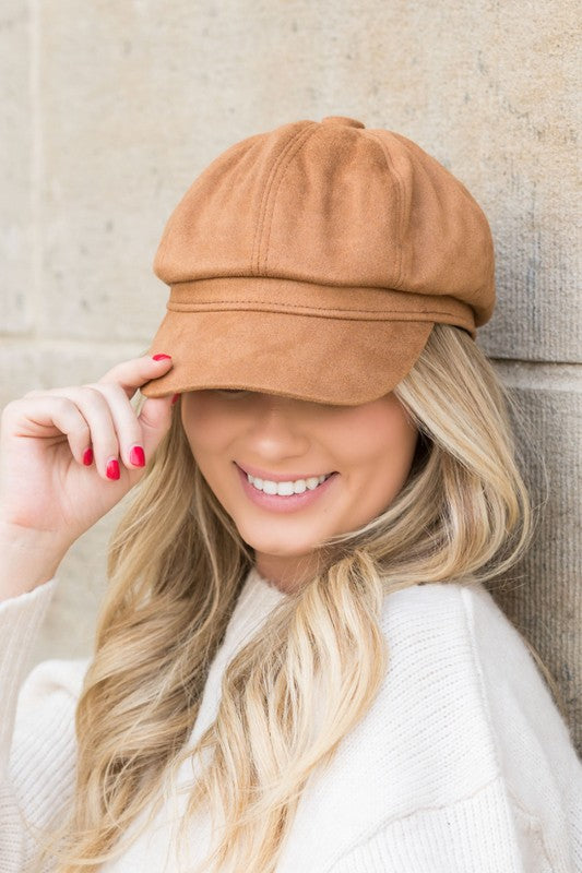 Thunder Chick Fitness Suede Newsboy Cap