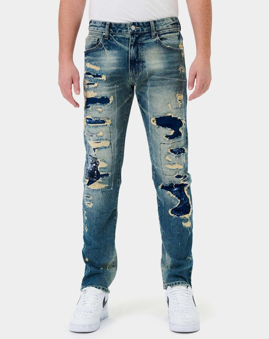 TCF Boro Repair Straight Denim