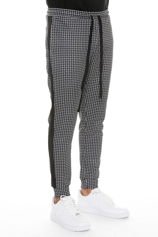 TCF Patterned Sweatpants with Side Stripe