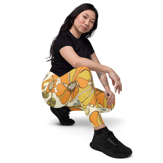 Thunder Chick Fitness Sunflower Leggings with pockets
