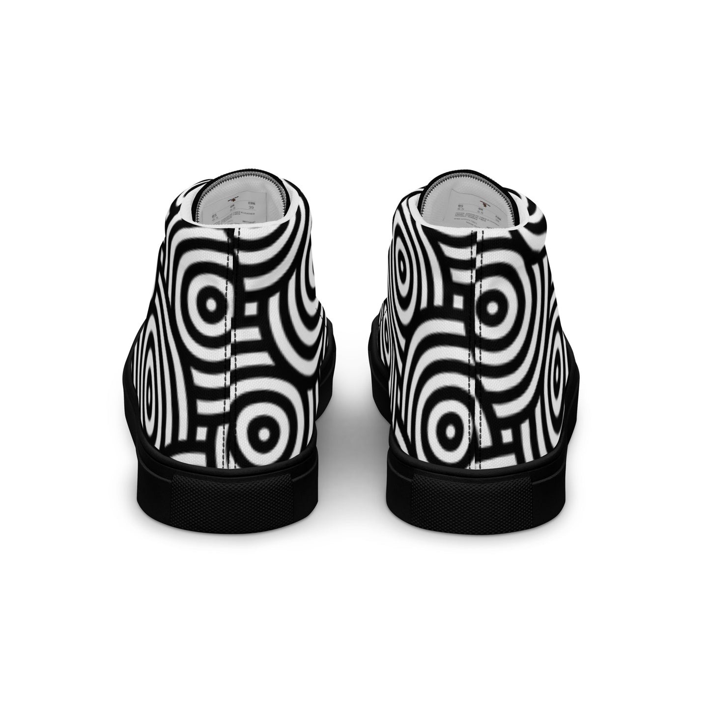 TCF Black/White Circle High Top Canvas Shoes