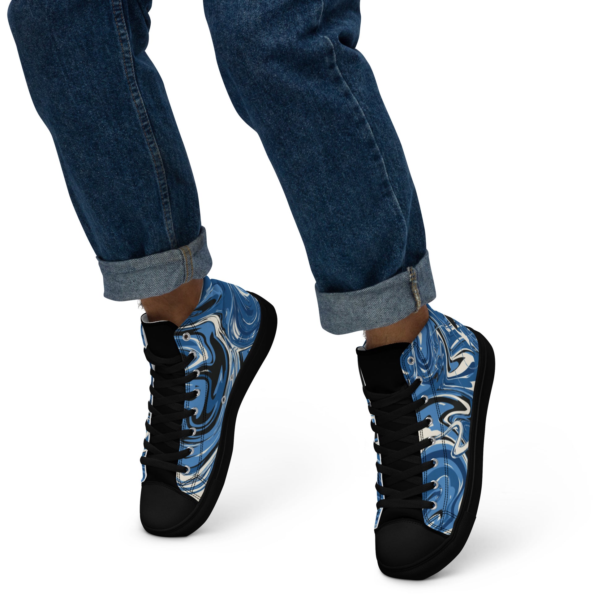 TCF Men’s Ocean Blue High Top Canvas Shoes