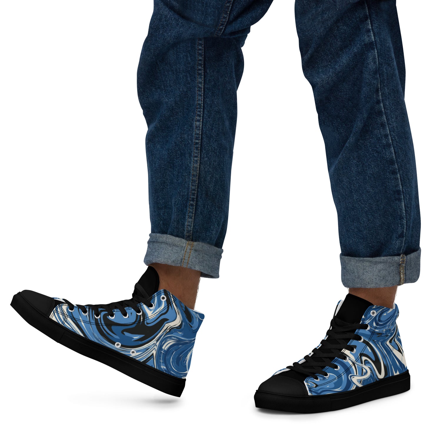 TCF Men’s Ocean Blue High Top Canvas Shoes