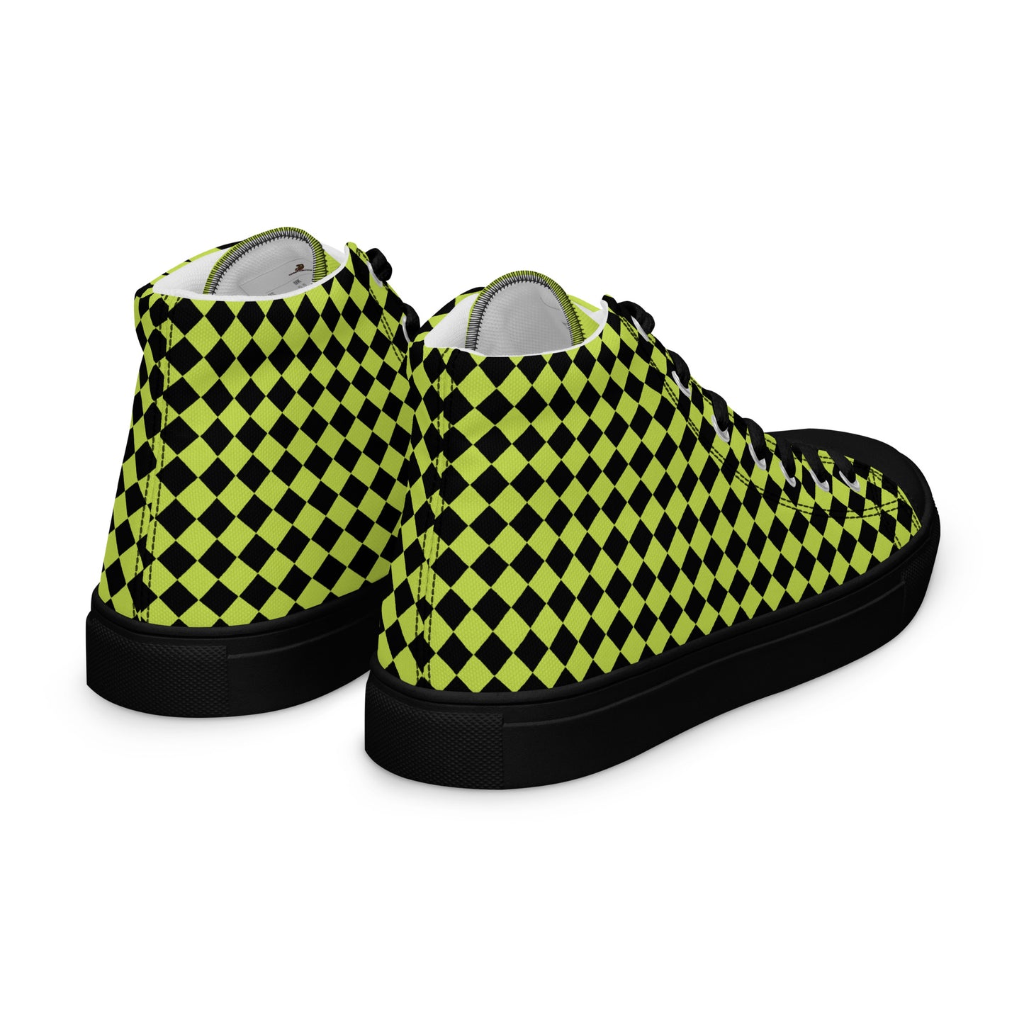 TCF Men Green /Black Checkered High Top Canvas