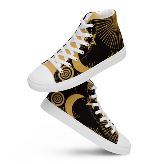 TCF High Top Black Galaxy Canvas Shoes